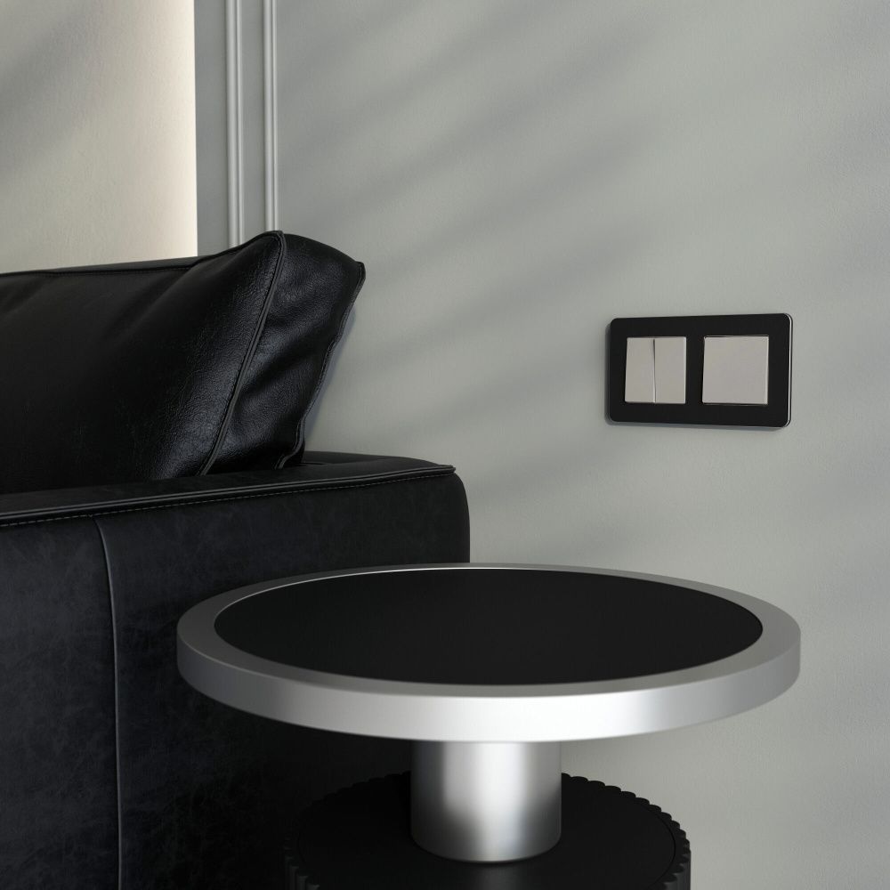 W1210004 Выключатель одноклавишный, дымчатый Werkel, 4690389211874