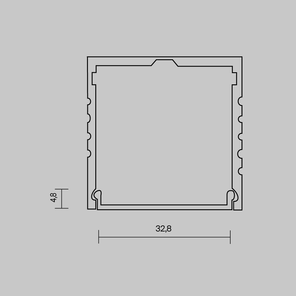 Рассеиватель для профиля 35×35 (Белый, 10 м), ALM-3535A-O-DF-10M 642031, 1000*3*1 см, Maytoni Led Strip 642031, Белый