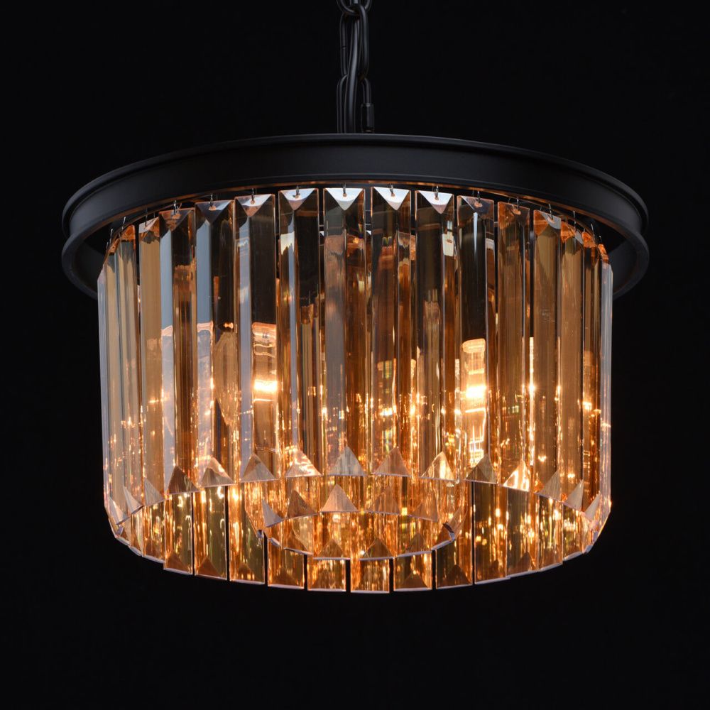 Люстра 30*89 см, 3*E14 матовый черный/золото MW-Light Гослар 498015203