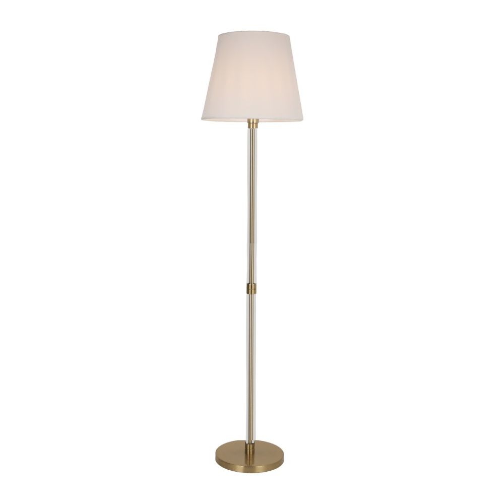 Торшер 40*40*170 см, 1*E27 Gerhort G11112/1F BRS+CL WT, Бронза;Прозрачный