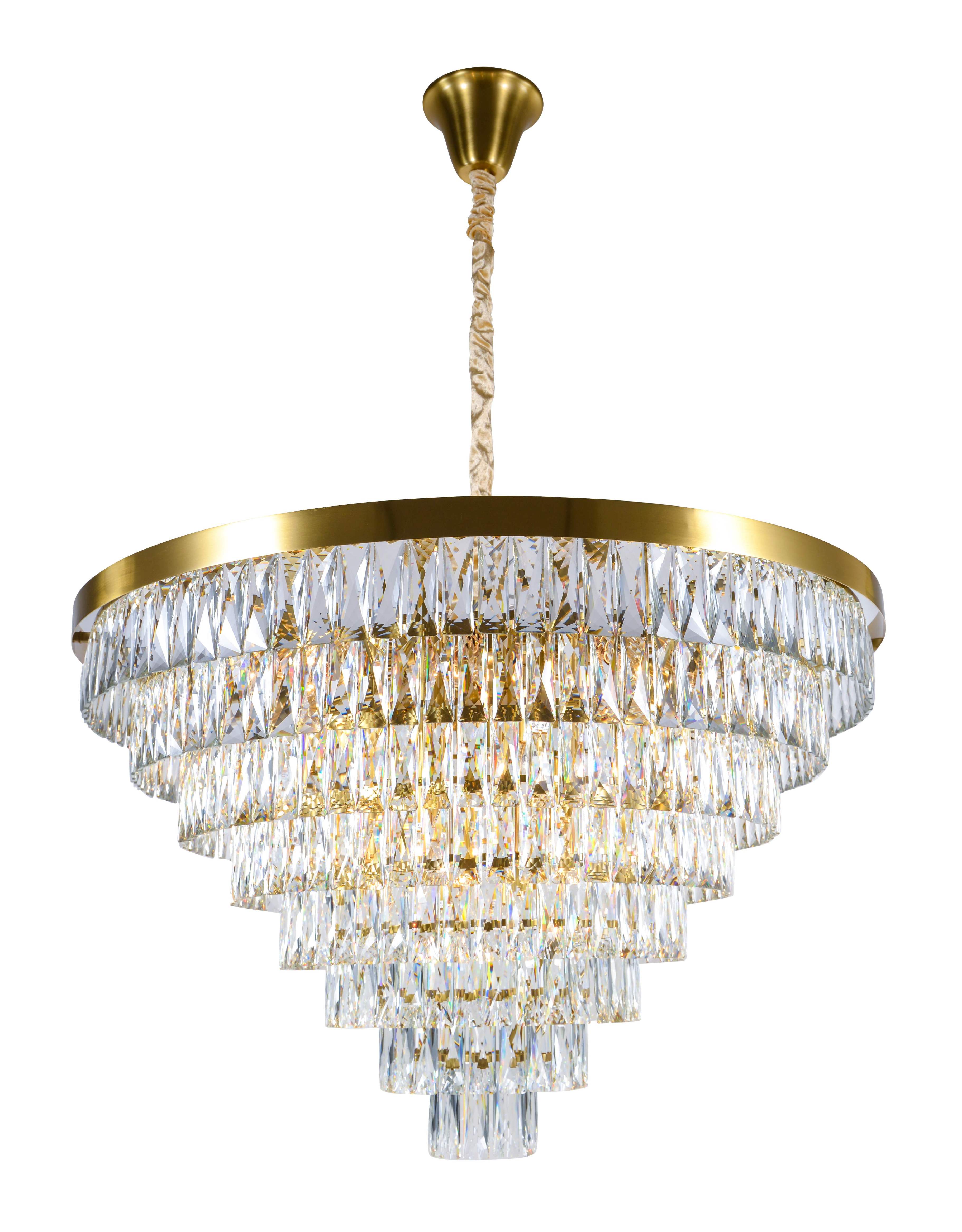 Люстра  1000*700, 22*E14, 40W NewRgy Cristallo 2431P/22A PT BRS+CL, PT BRS+CL