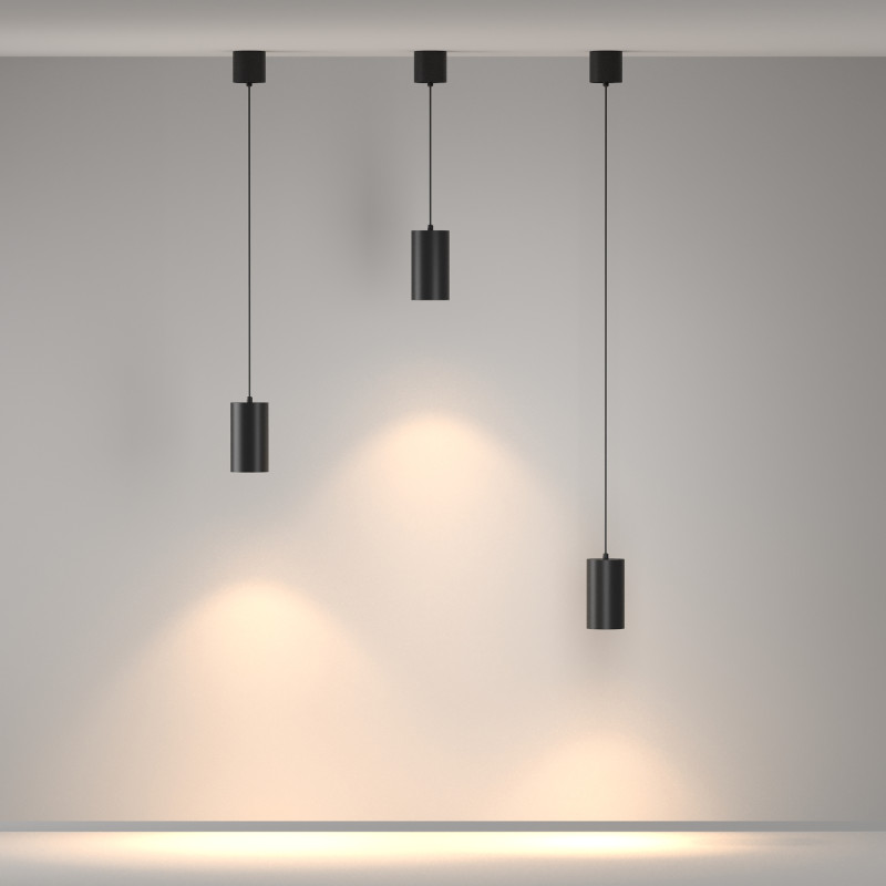 Подвесной светильник 7,5*7,5*13,5 см, LED, 20W, 3000К, Maytoni Technical Vol P100PL-20W3K-B черный