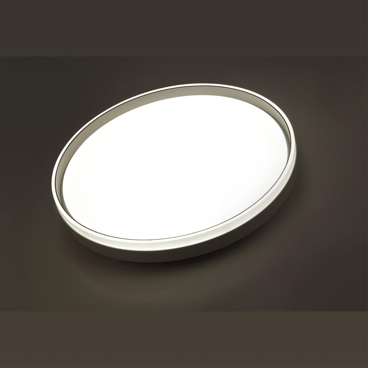 Cветильник 39*7 см, LED 48W, 3000-6000 К, IP43, белый/светло-серый, пластик Sonex Savi, 7631/DL