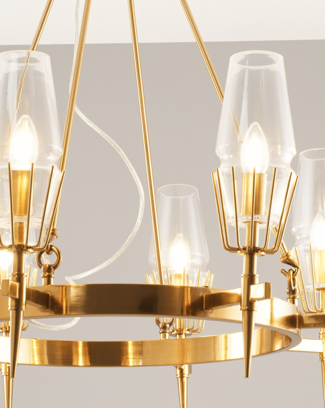 Подвесная люстра 85*41 см, E14 320 W, Moderli Stella V10360-8P Латунь