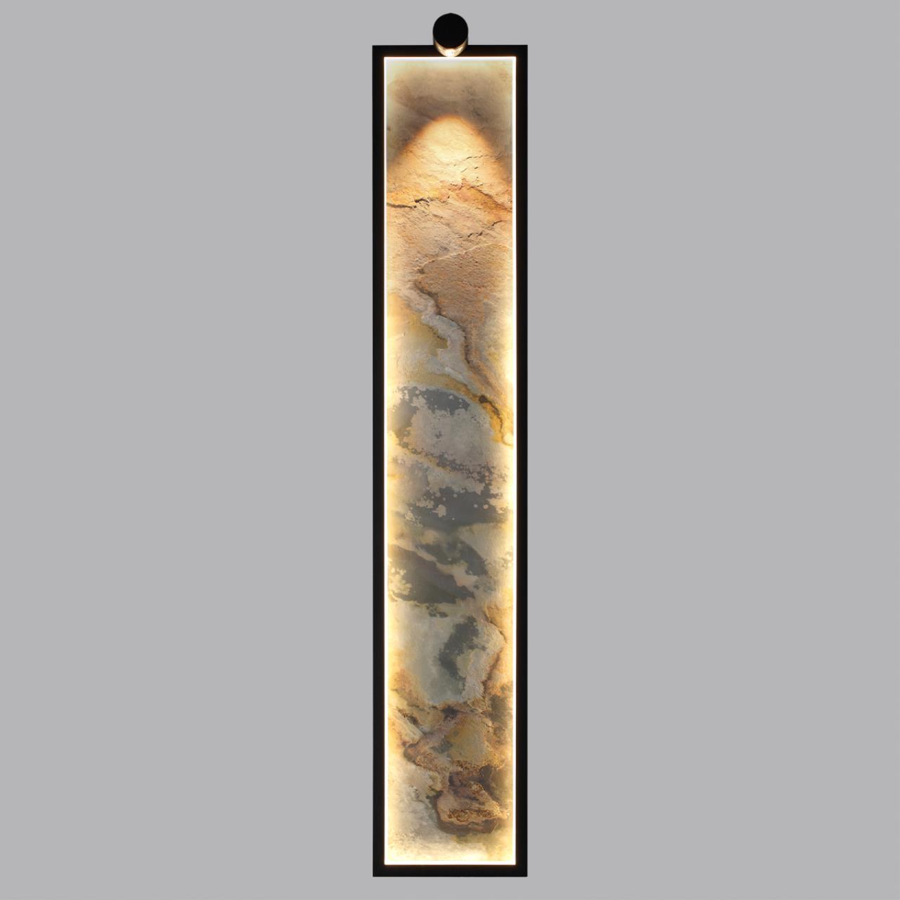 Настенные 15**82,2 см, LED 1*35W, 3000 К, Odeon Light Stoflake 5078/35WL, матовый черный/серо-бежевый