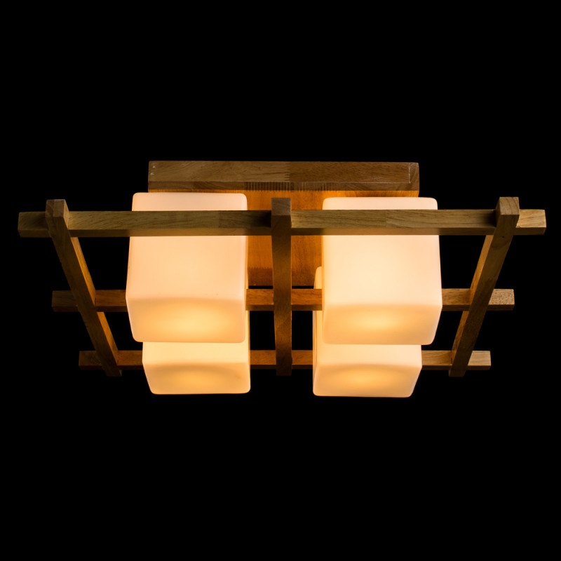 Потолочная люстра Arte Lamp A8252PL-4BR, 52*52 см, светлое дерево