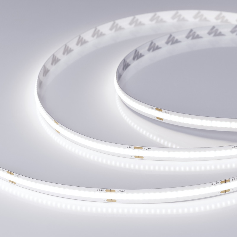 Лента COB-X378-8mm 24V White6000 (11.5 W/m, IP20, CSP, 5m), Arlight 031885(2). Цена указана за 5 метров. Продается кратно 5 метрам.