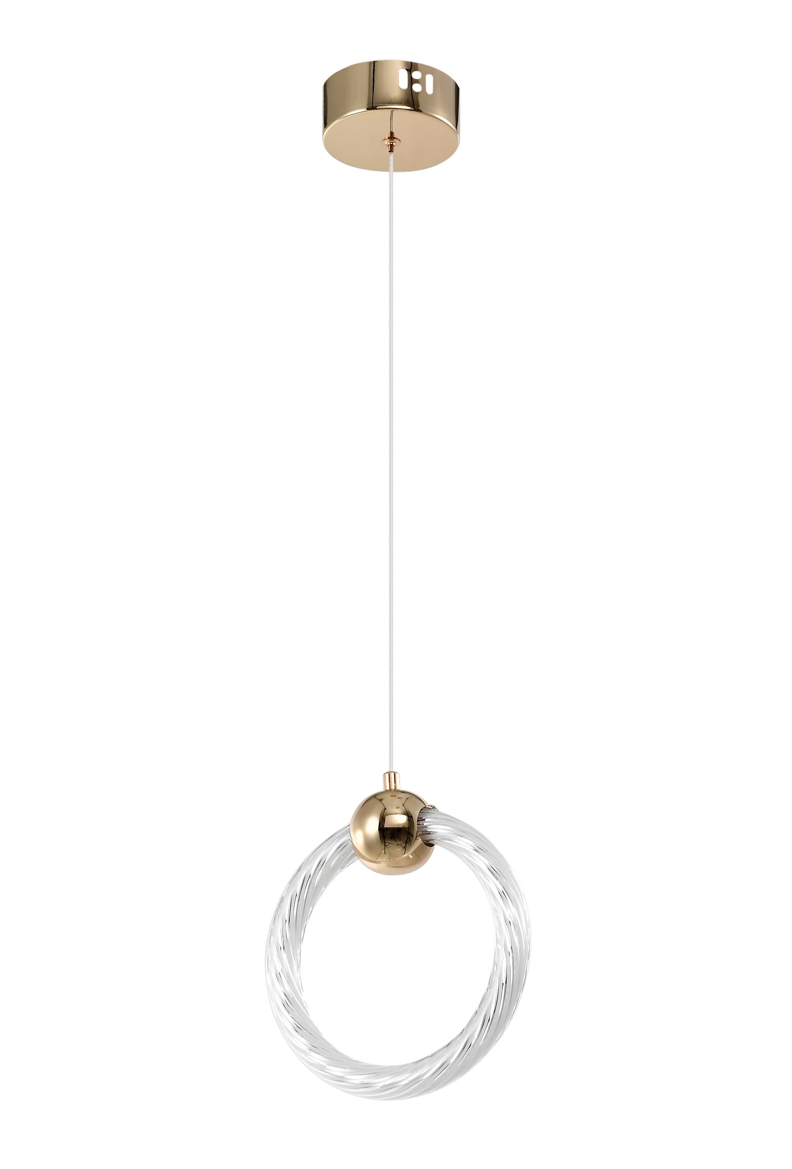 Светильник подвесной 70/50/30 см, LED 17W 4000K золото Zortes Auralia ZRS.57790.17