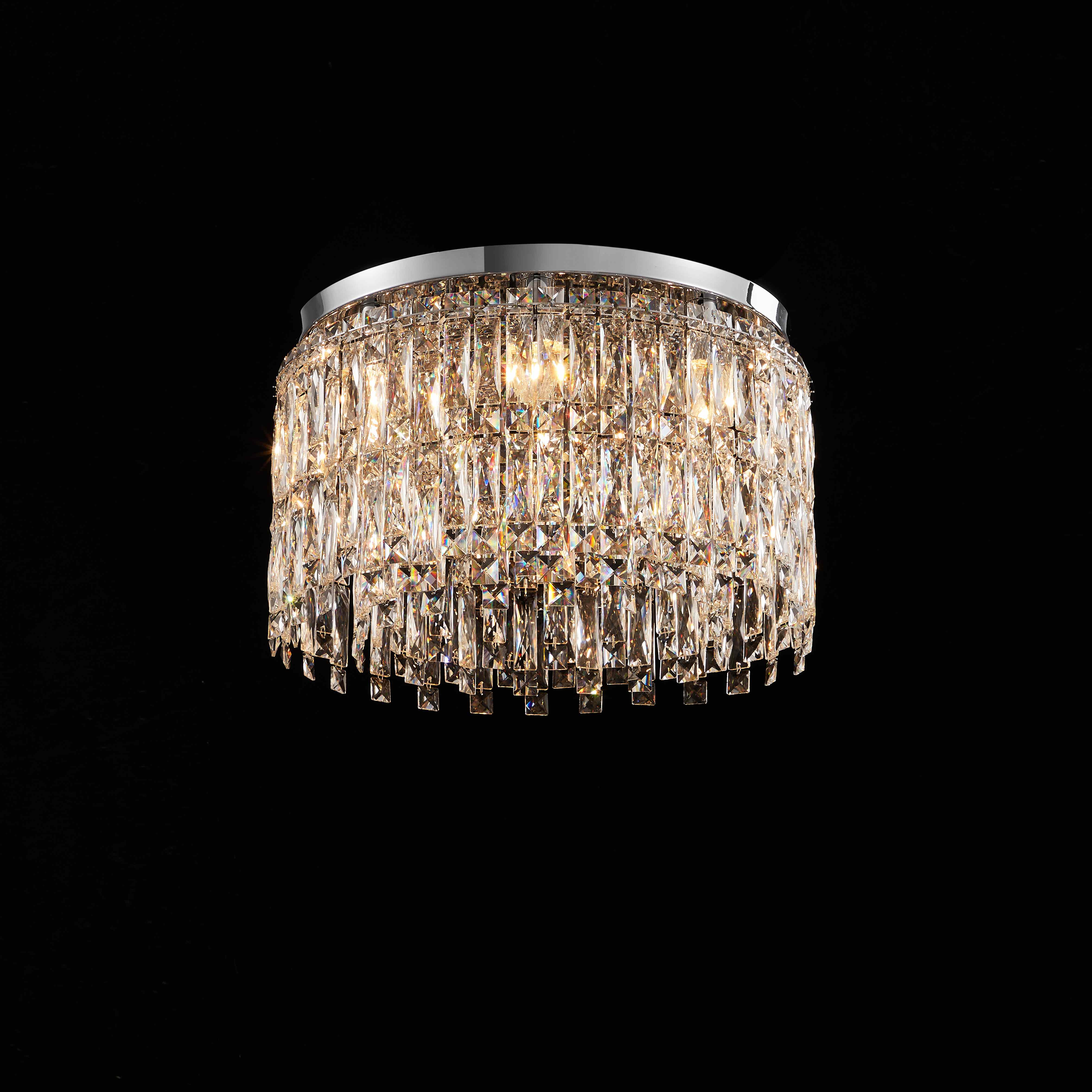 Люстра 500*300, 8*E14, 40W NewRgy Cristallo F53-ф500*H300 CHROME, Хром