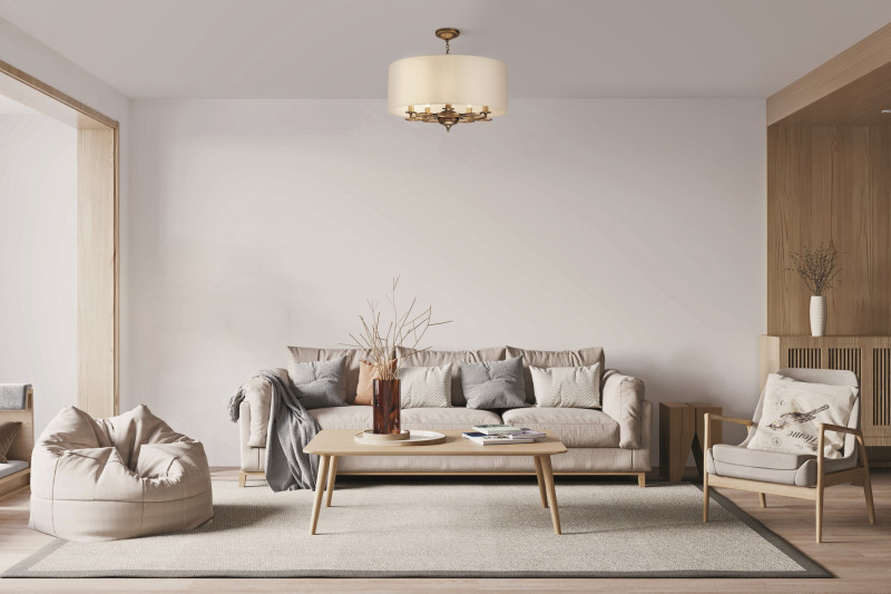 Подвесная люстра Maytoni Anna H007PL-05G, кремовый, диаметр 62см