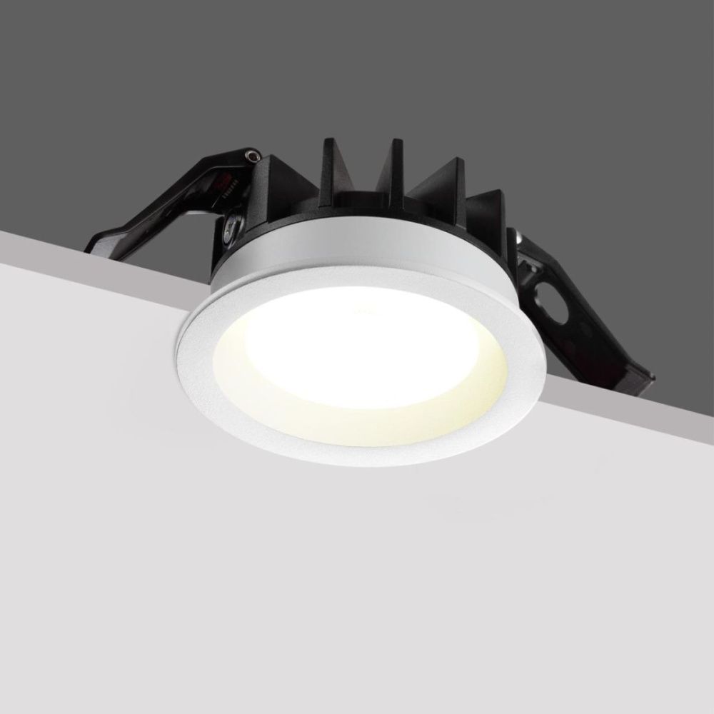 Встраиваемый светильник с переключателем цветовой температуры и угла рассеивания 8.5 см, 10W, 2700-4000K, Novotech Wir Rayne 359840, белый