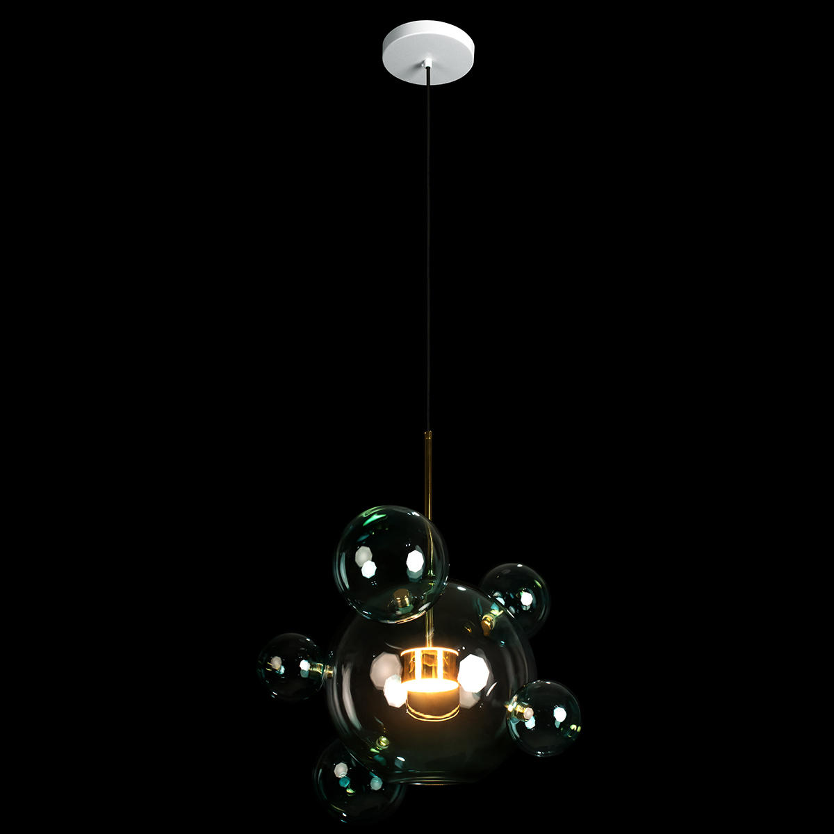 Подвесной светильник 46*68 см, 1*LED*10W LOFT IT Bolle 2027-P6 Blue золото