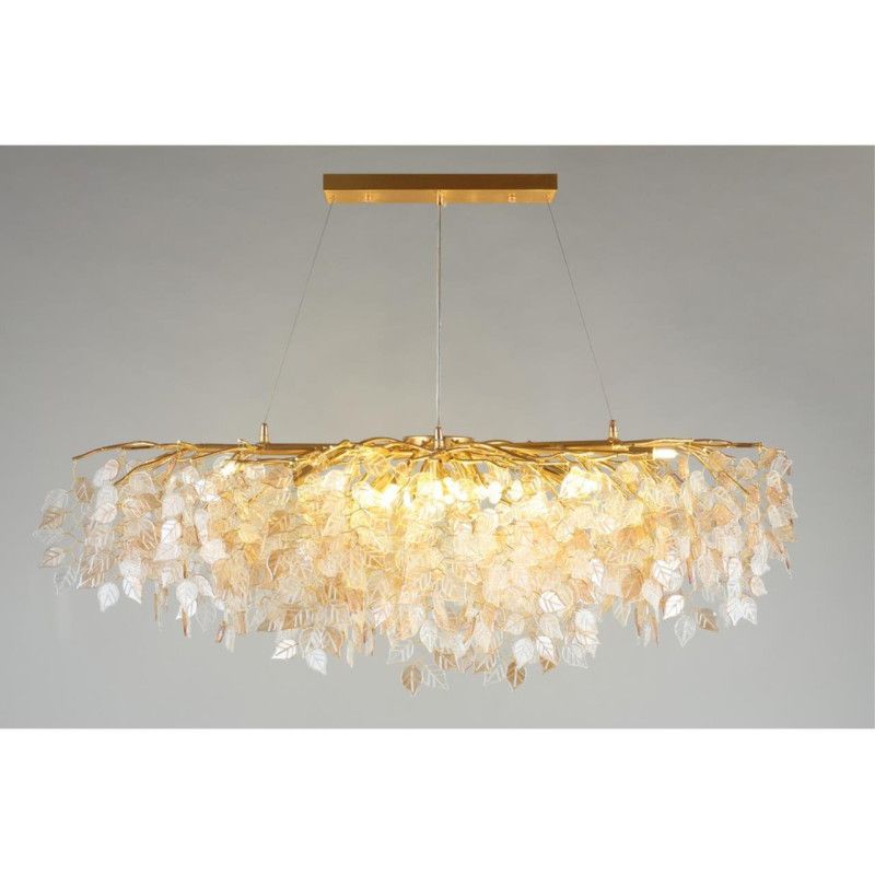 Подвесная люстра 120*60*80-150 см, 13*G9, 5W, Aployt Rochell APL.850.13.13, золотой