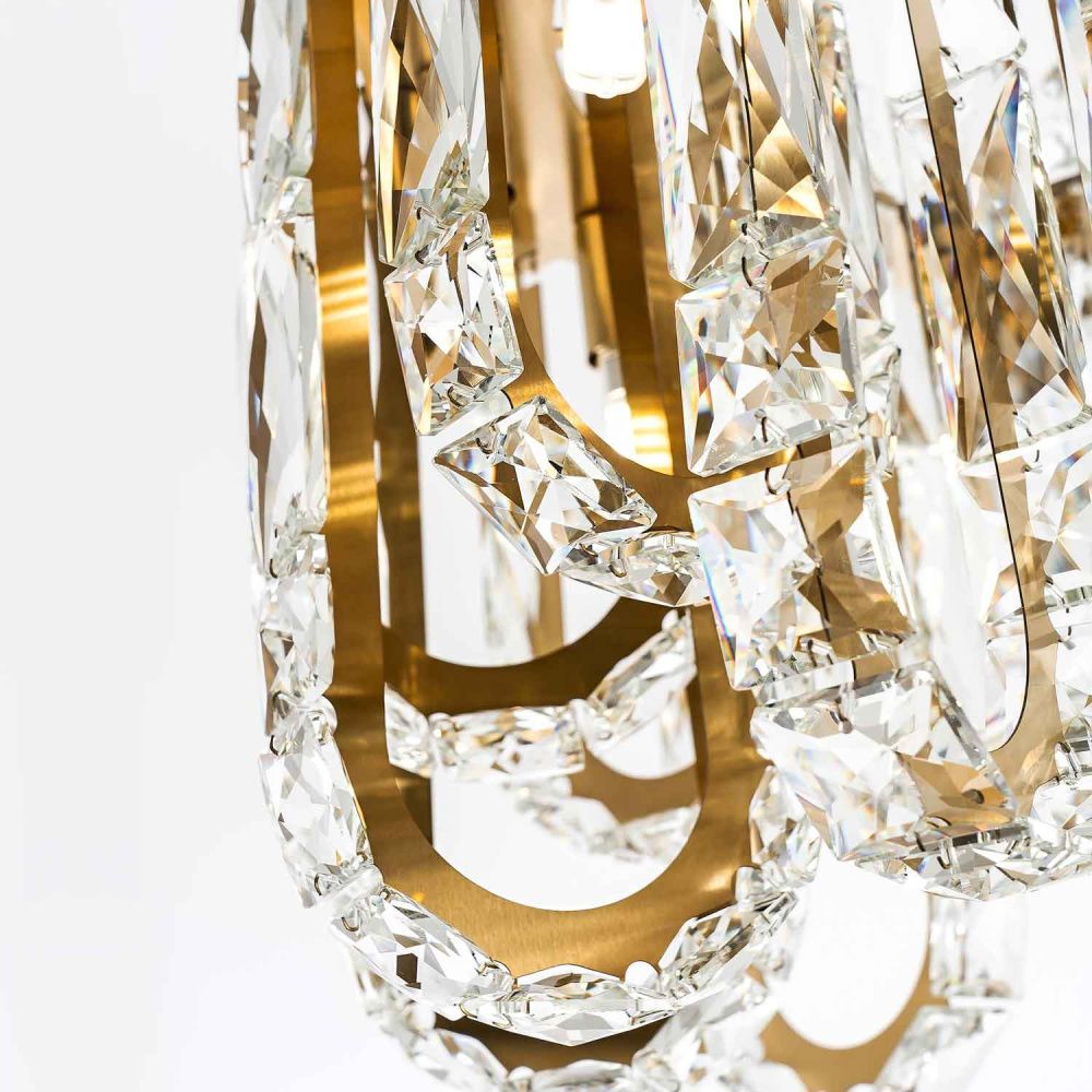 Подвесная люстра 40*60/140 см, 9*G9 MODELUX ML.6621.9 BS латунь