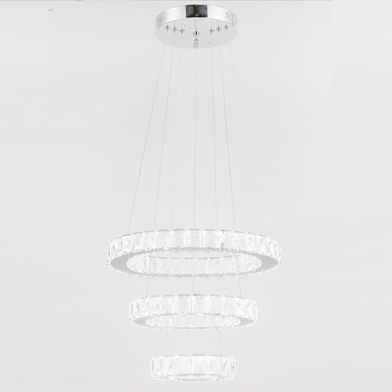 Светильник DZN-51593 ХРОМ  D400+300+200/H1500/1/LED/..W/4500K 24-11