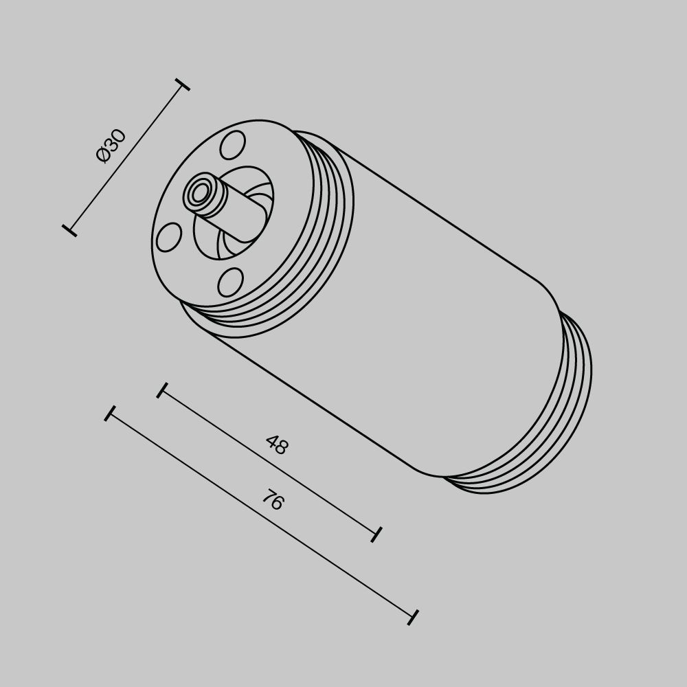 Прямой коннектор без ввода питания Maytoni Shelf CA013IC-B, черный