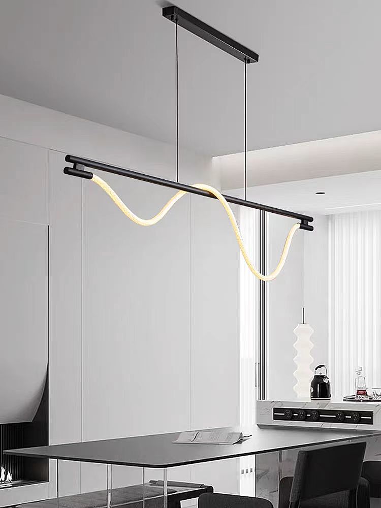 Светильник подвесной 120*45-170 см, 1*LED*32W, 3000-6000K, Lightera Tura LE103L-120B WIFI, Черный