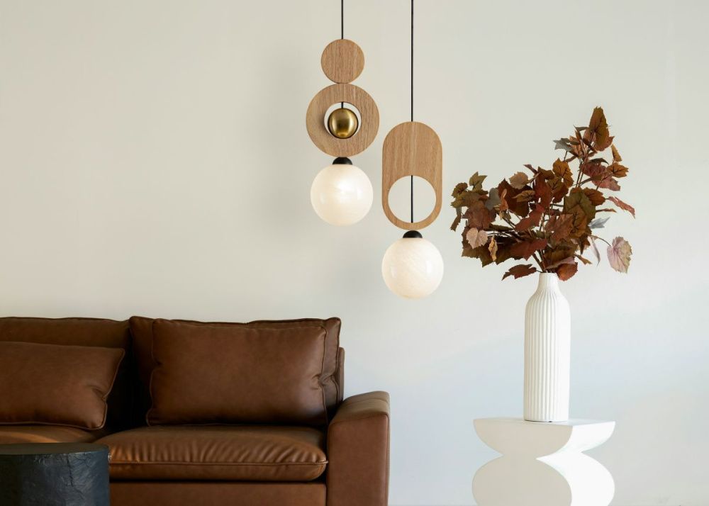 Подвесной светильник 12 см, Freya Irisa FR5593PL-01B, черный-дерево