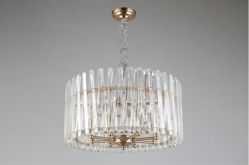 Подвесная люстра 60*32-115 см, 8*E14, 40W, Aployt Verene APL.808.13.08, золотой