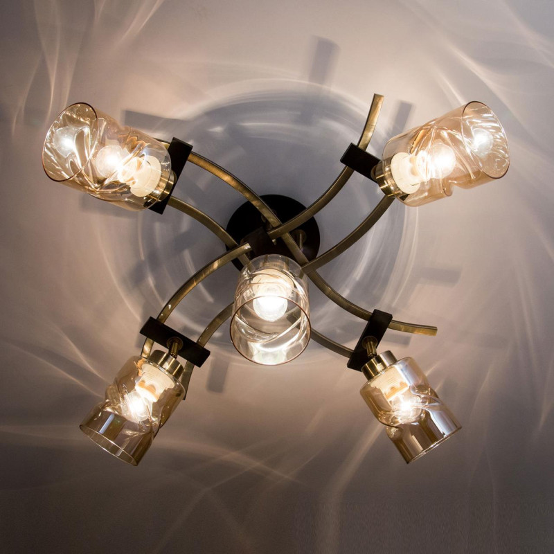 Люстра потолочная Citilux Мерида CL142154 Бронза\Венге 60*60*38