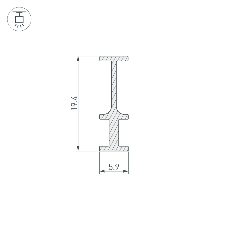 Профиль Arlight 025232 200*0,6*2 см. Цена указана за 2 метра. Продается кратно 2 метрам.  экран не требуется