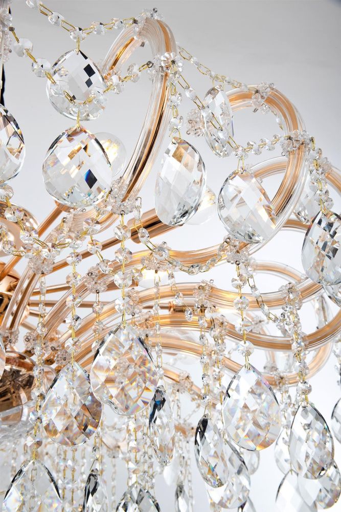 Подвесная люстра 80*80*90 см, Е14 10x40W, Золото, Янтарный MODELUX premium ML.7001.10P