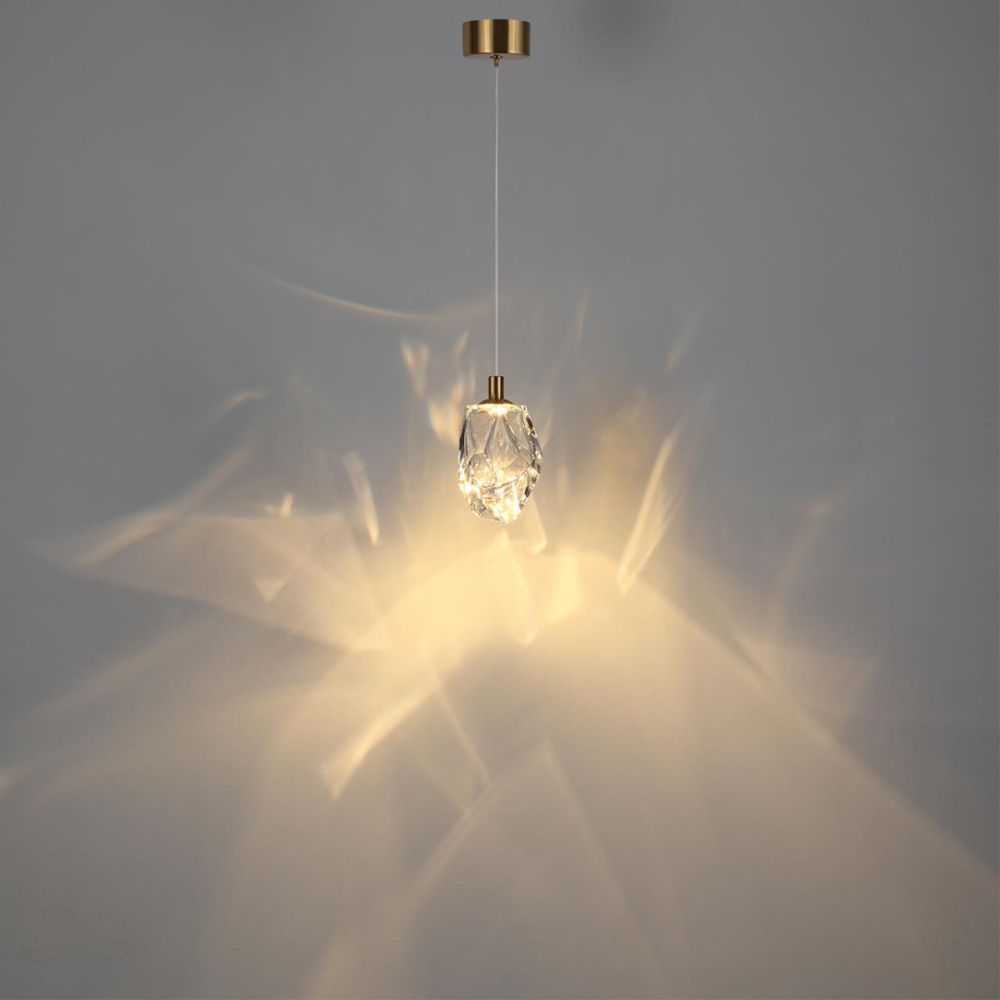 Подвесной светильник 9*14*250- см, 1*LED*4W, 3000K, Odeon Light Gemme 7114/4LC, прозрачный