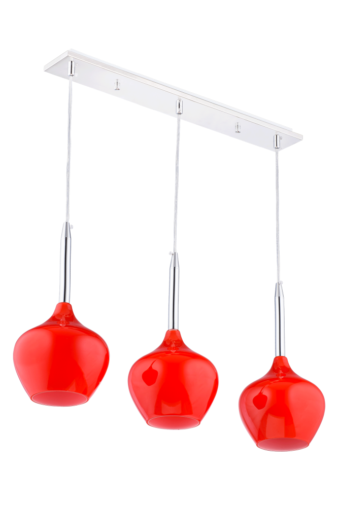 Люстра L580 x W80 x H1150, мм, 3*40W (120W), RED(Красный) Sfera Sveta 5068/3 RED