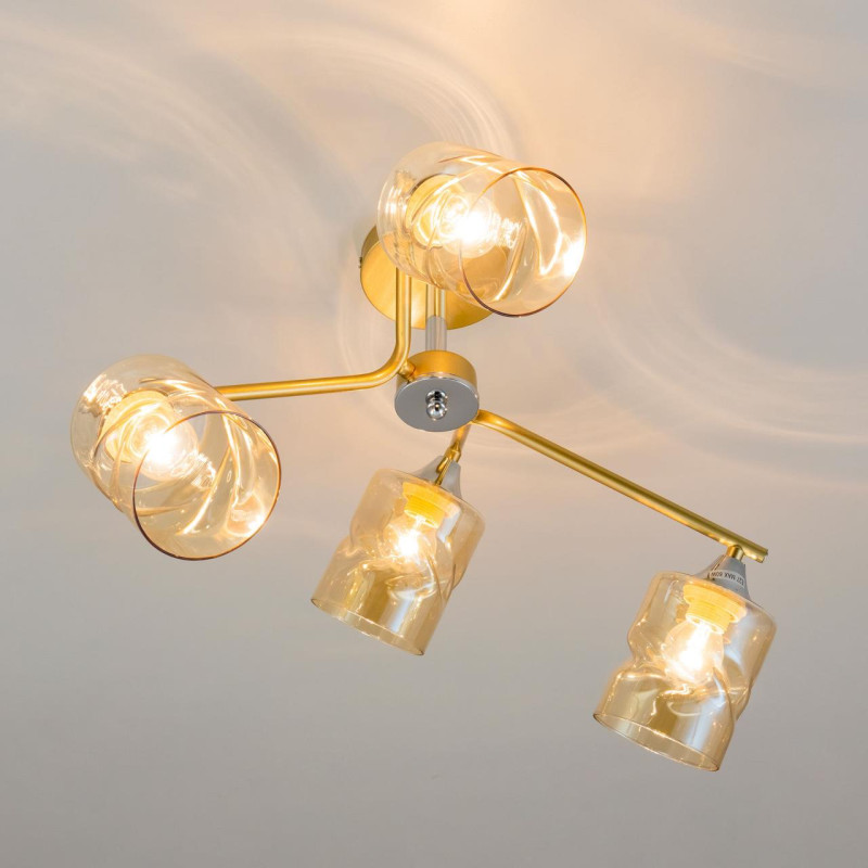 Люстра Citilux Клод CL137142 золото