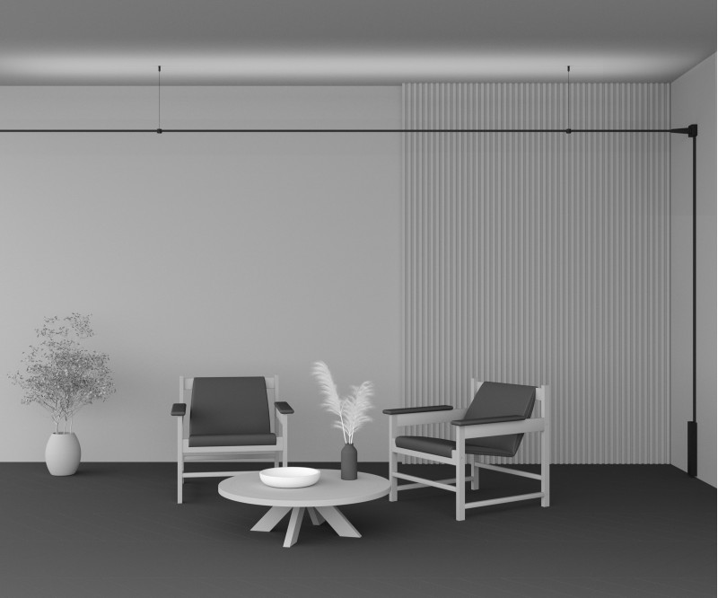 Трековый светильник 1000*1,2 см, LED 100W 3000K Maytoni Technical Elasity Flex TR160-1-100W3K-10B черный