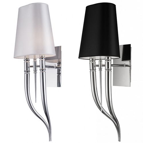 Бра Crystal Light Brunilde Ipe Cavalli H92 Silver/Black 32*32*32 см, 2*E27*60W, ImperiumLoft 44.198, Серебристый