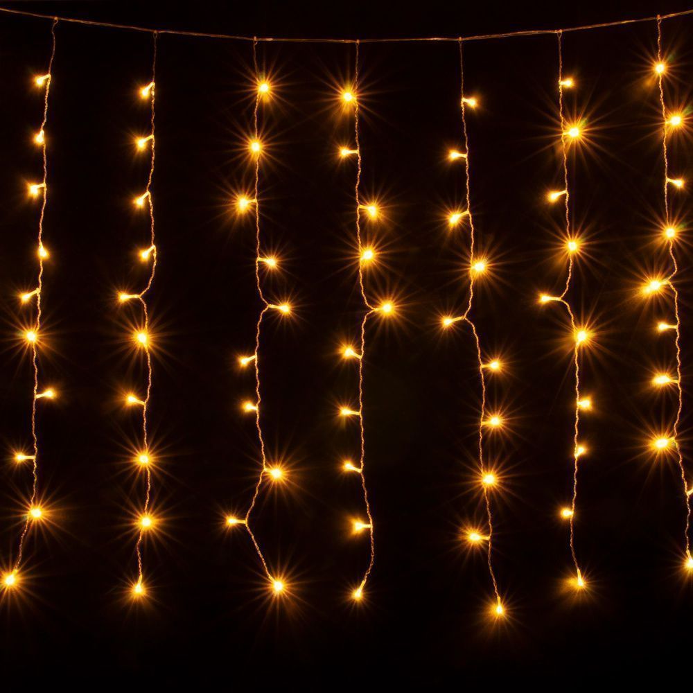 ПОДАРОК ПРИ ЗАКАЗЕ ОТ 20 000 руб, стоимость 500 руб - Гирлянда занавес теплый белый 1,5*1м