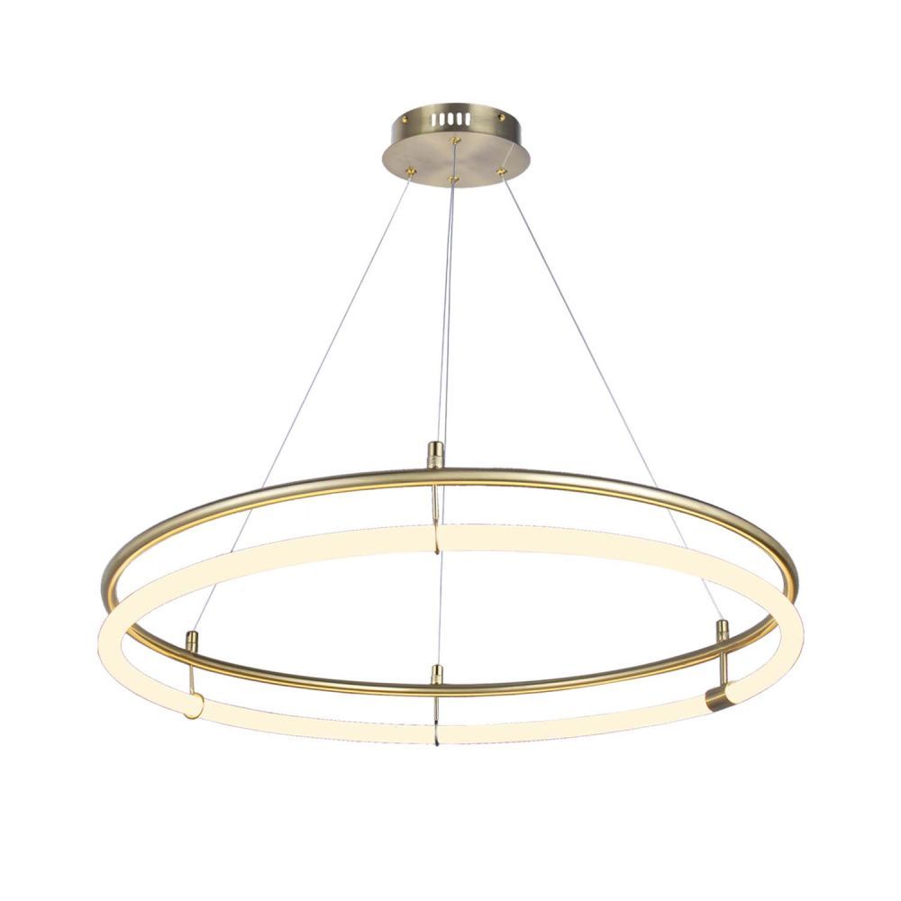 Подвесная люстра 80*20-150 см, 8*LED, 30W, 4000K, Favourite Girth 4629-8P, золотой