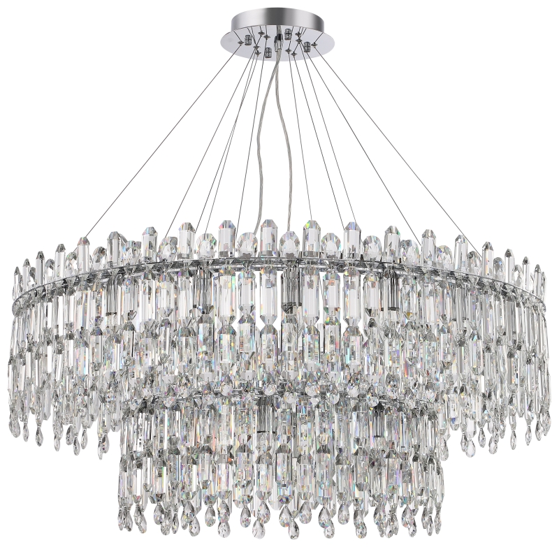 Люстра подвесная 100*100*80/120 см, 26*E14 40W Хром Stilfort Legacy 2158/09/26P