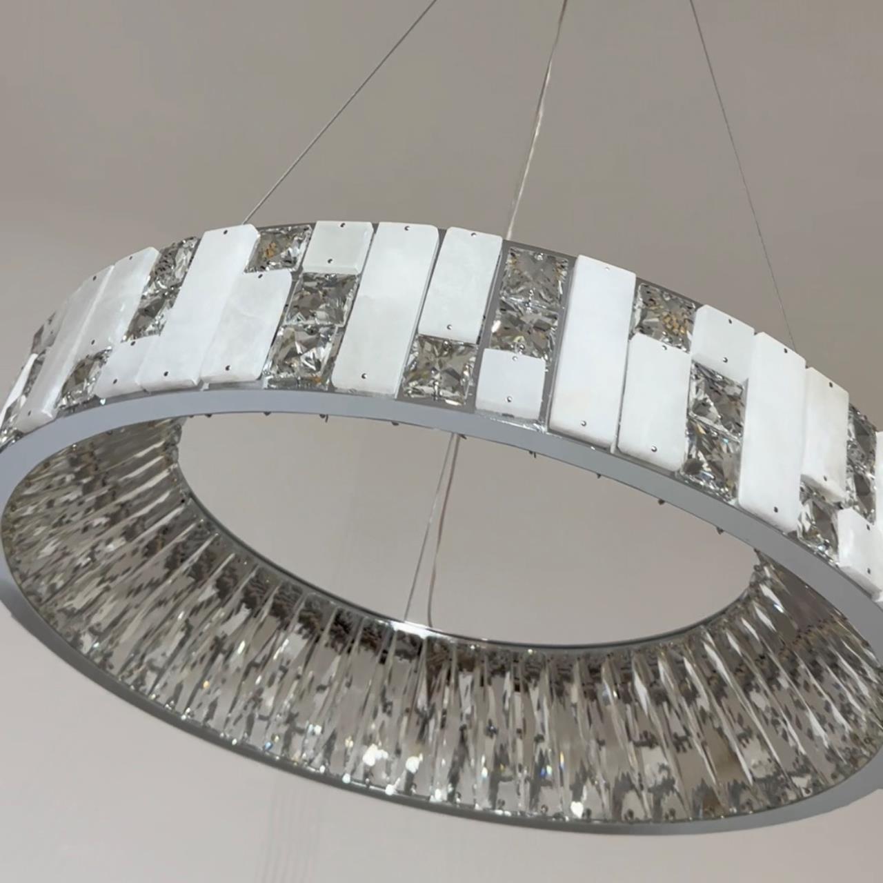 Подвесная люстра 60x50см, LED, 45Вт, 3000 / 5500K, Modelux ML.6988.600P CR Хром