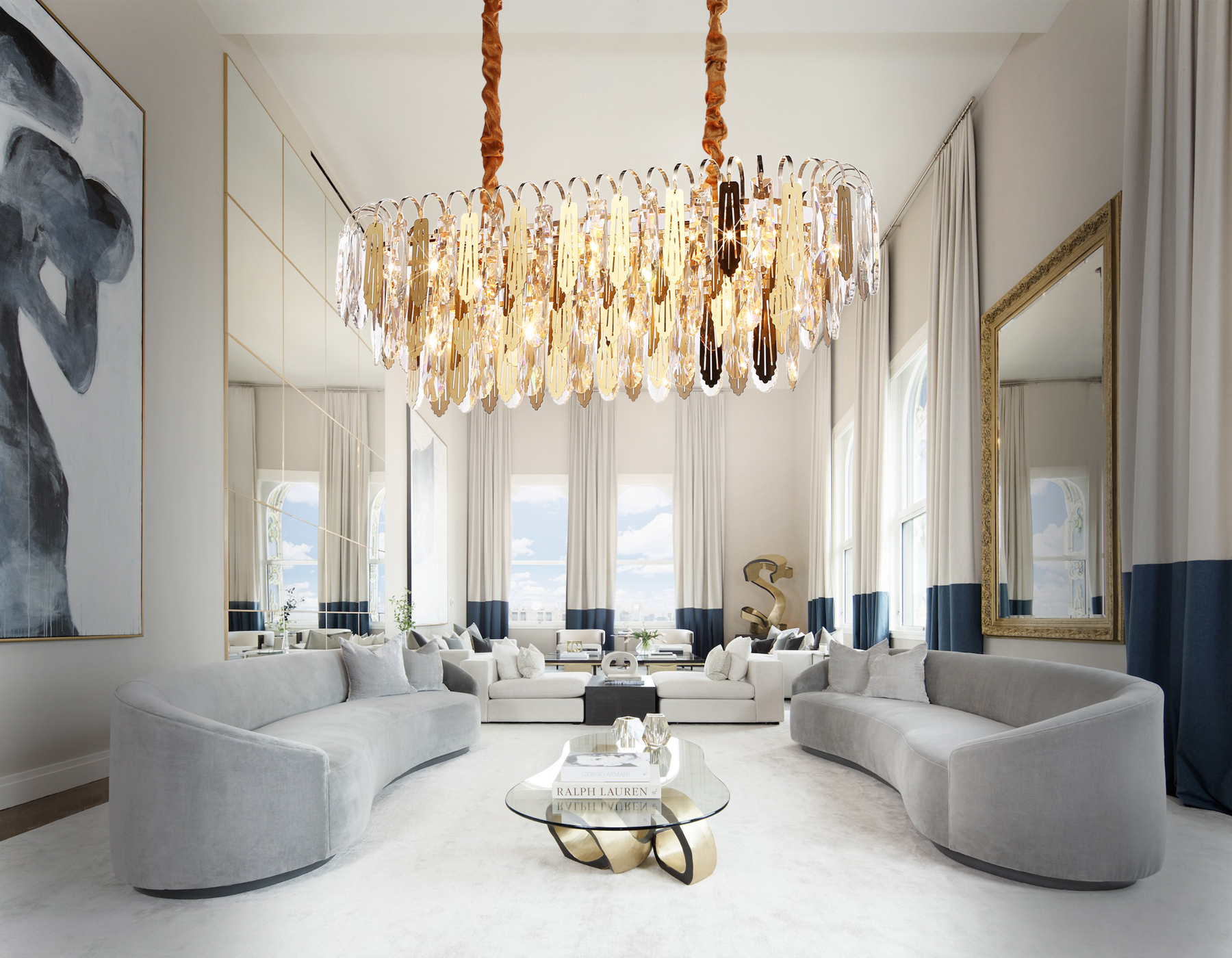 Люстра подвесная 80*30*27*57 см, E27 W, К, золото Ambrella Traditional Traditional TR5260