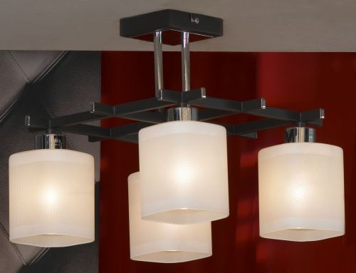 Люстра 33 см Lussole Costanzo LSL-9007-04  хром/венге