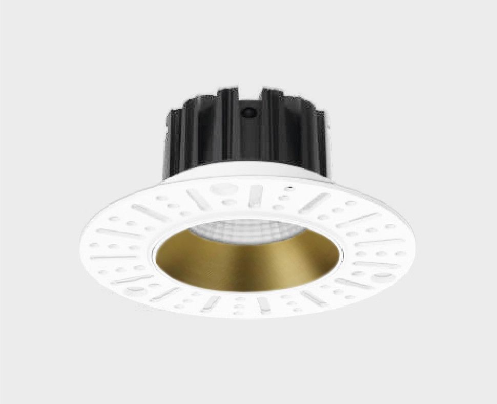 Встраиваемый светильник 12 см, 12W, 3000K, Italline IT02-028 gold 3000K, золото