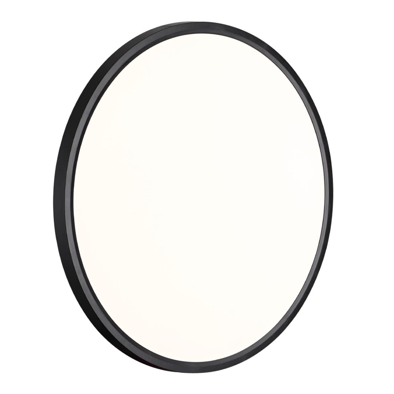 Cветильник 49,5*2,5 см, LED 40W, 3000/4000 К, IP40, белый/черный, пластик Sonex Alfa Black, 7660/40L