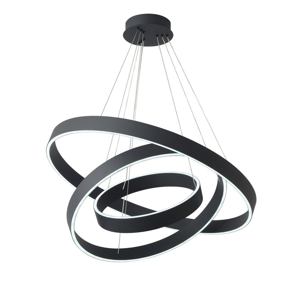 Люстра *40*5-155 см, *LED*158W, 3000-6000K, Crystal Lux Tron TRON SP158W LED BLACK, Черный