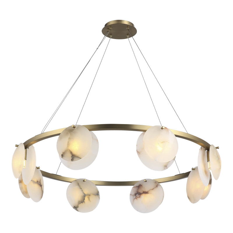 Светильник  подвесной CLAM 8*G9*5W 4000K ST LUCE SL1520.303.08 латунь