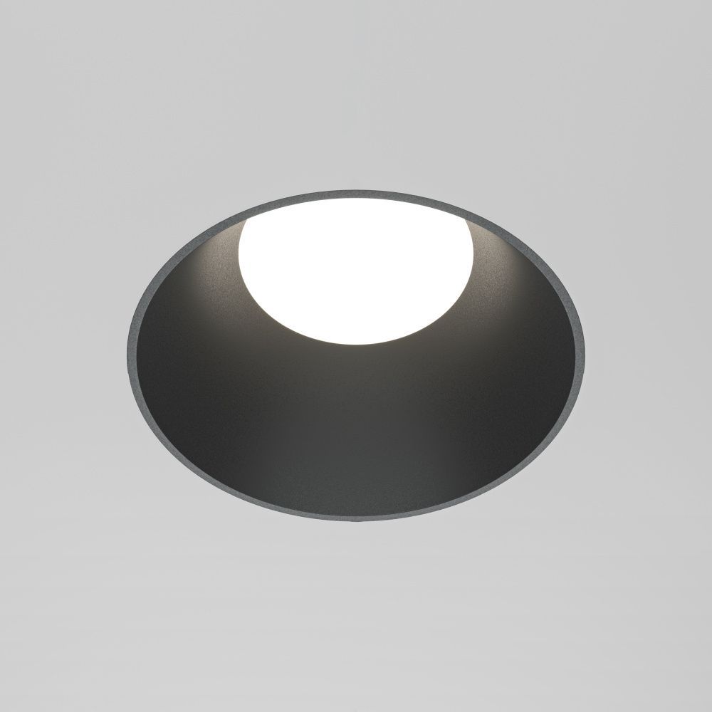 Встраиваемый светильник 10*3 см, вр 7 см, 1*GU10*10W, K, Maytoni Share DL126-GU10-TRS-B, Черный