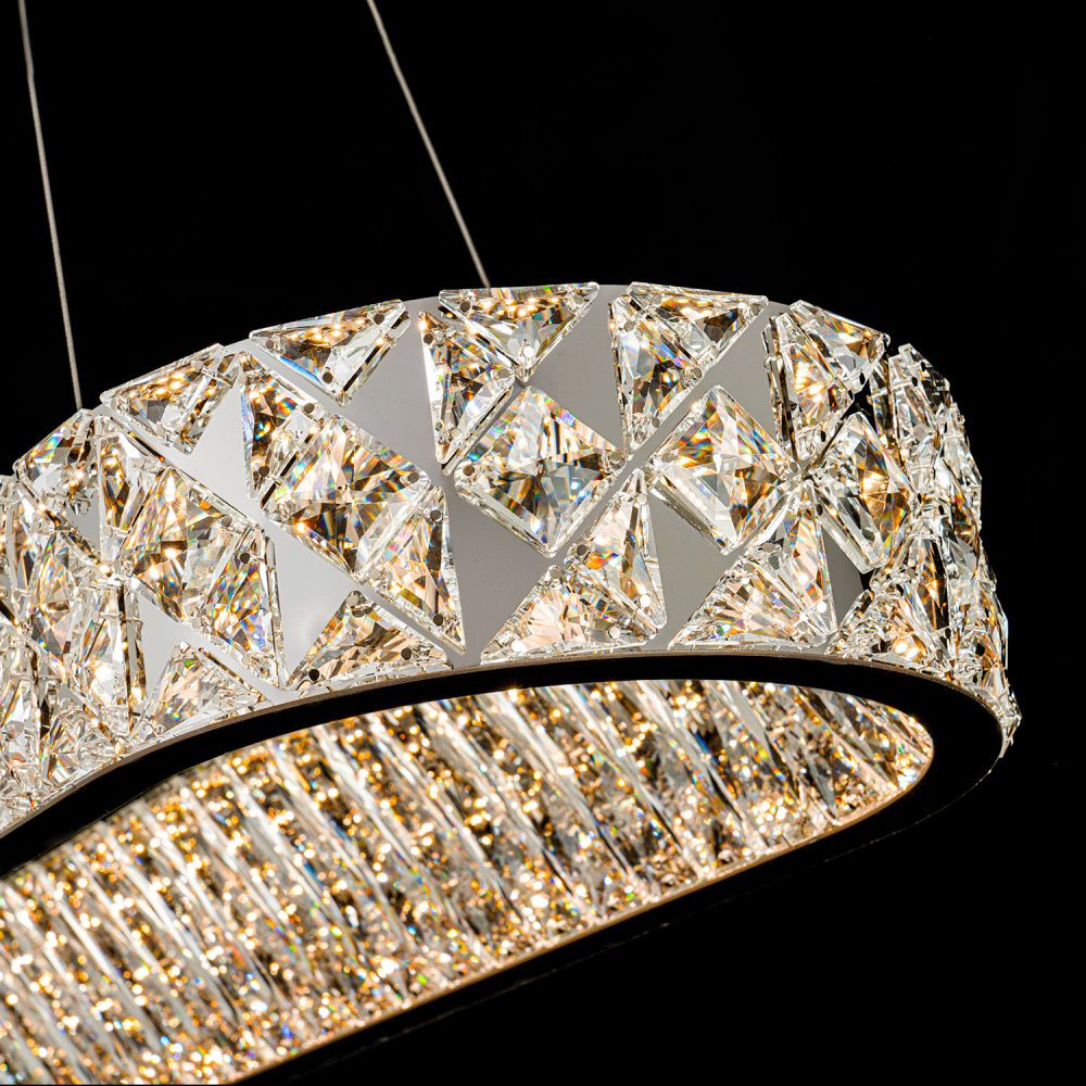 Люстра 90*30*50-120 см, *LED*70W, 3000-6000K, Modelux  ML.335.900.300 CR, Хром