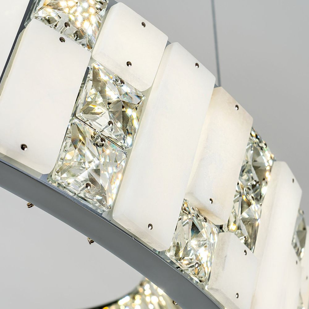 Подвесная люстра 60x50см, LED, 45Вт, 3000 / 5500K, Modelux ML.6988.600P CR Хром