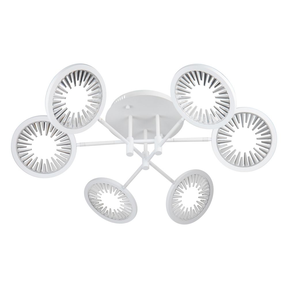 Люстра 90*90*21 см, 6*LED*96W, 3000K Gerhort G61253/6WT, Белый