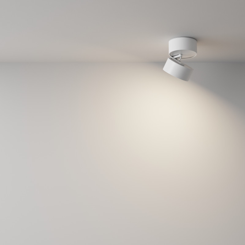 Накладной светильник 8,5*8,5*8 см, LED, 12W, 4000К, Maytoni Technical ONDA C024CL-12W4K-W-1 белый