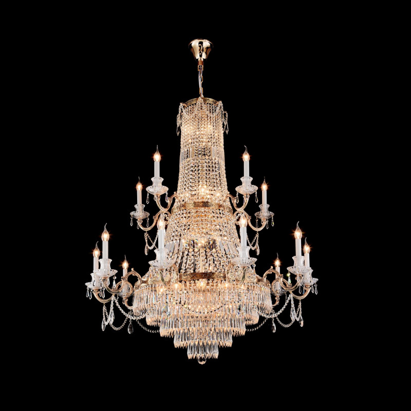 Подвесная люстра Maytoni Palace DIA890-PL-42-G, золото, диаметр 120 см
