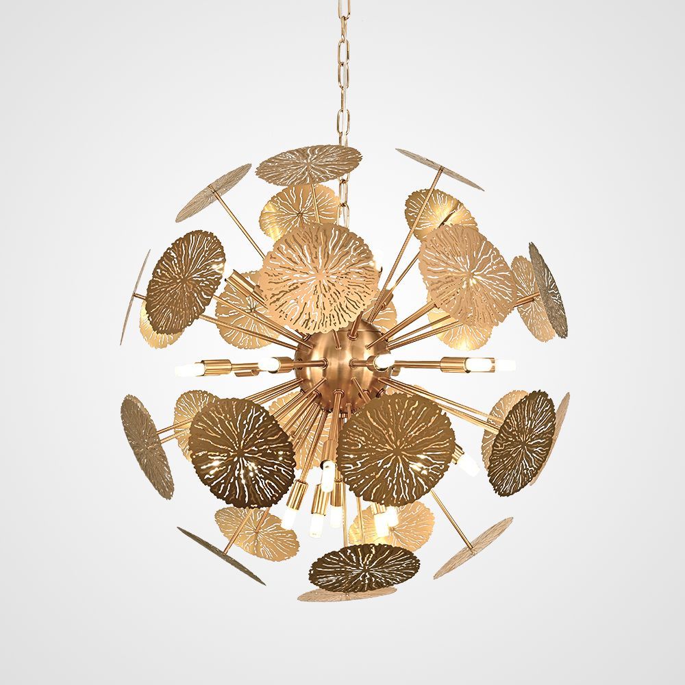 Подвесная люстра INCA BALL D61 61*61*100 см, 20*G9*40W, ImperiumLoft INCA-BALL01, Латунь