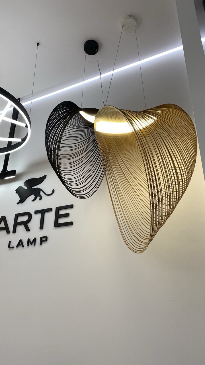 Светильник подвесной 60*200 см, LED 24W, 3000K, 8 м2 Wertmark Marta WE528.02.713, натуральный