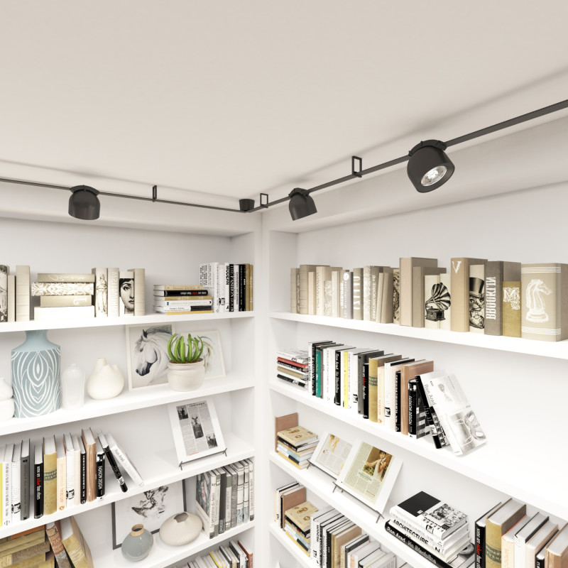 Светильник на шине 10*10,7 см, LED * 12W, 4000K, Denkirs Belty Spot DK5540-BK, черный